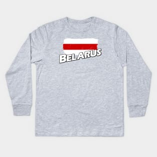 Belarus white-red-white flag Kids Long Sleeve T-Shirt